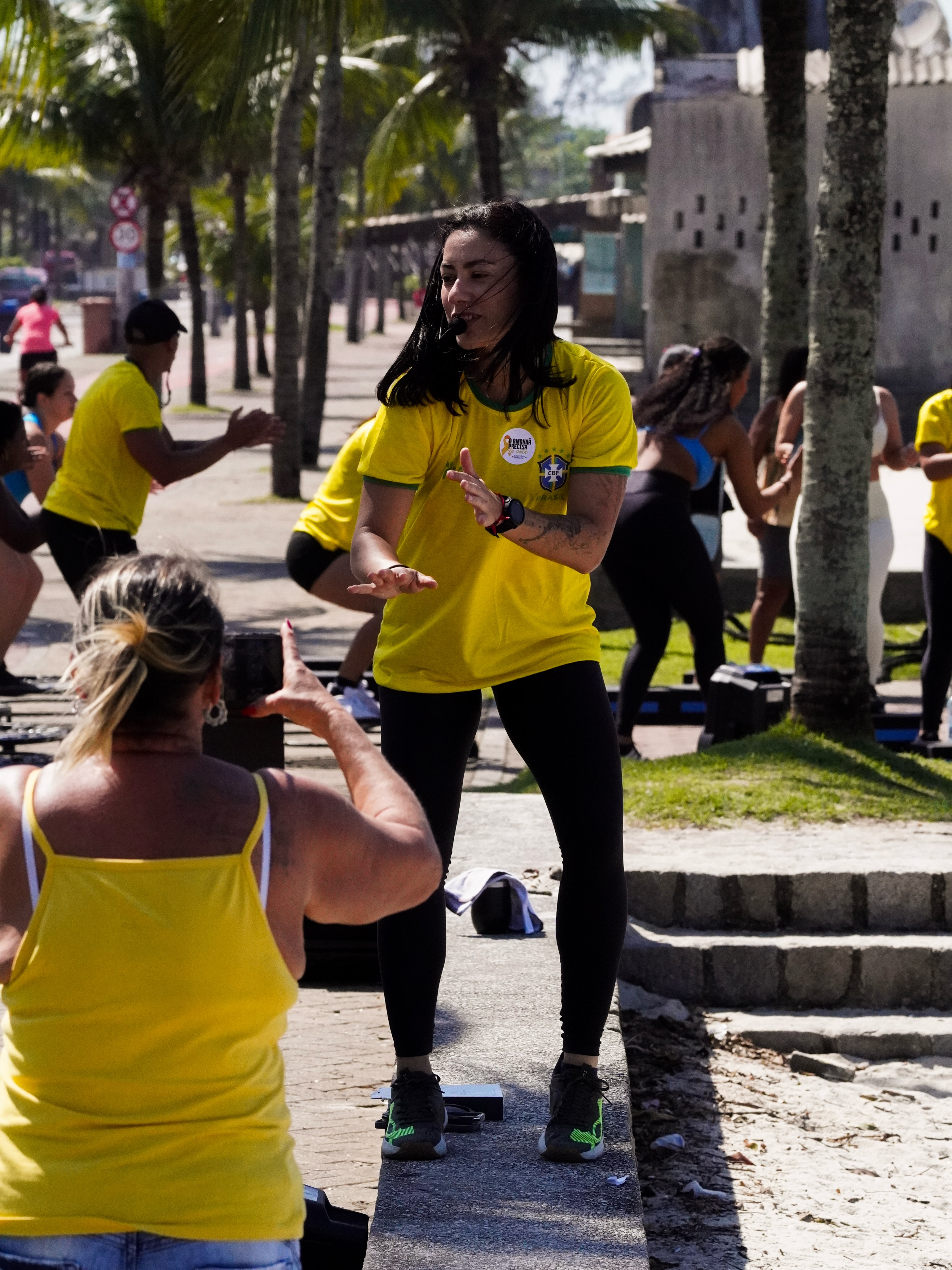 Aulão ao ar livre da Arena Infofit, em foto publicada no perfil @arenainfofit